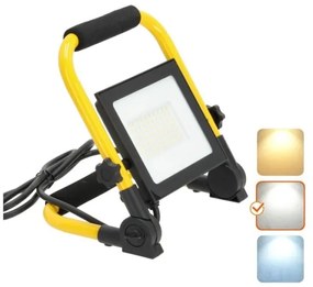 Riflettore LED portatile TIGRA LED/50W/4000K IP54 nero/giallo