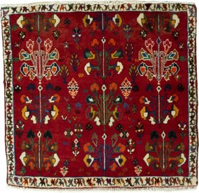 Shiraz Tappeto persiano 60x70 Rosso (Iran) Annodato A Mano