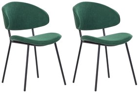 Set di 2 sedie tessuto verde KIANA Beliani