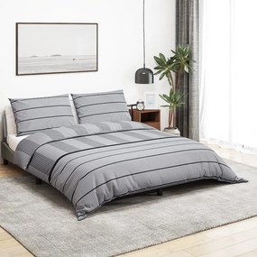 Set Copripiumino Grigio 200x200 Cm İn Cotone /