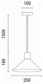 Lampadario a sospensione con filo 1xE27/15W/230V grigio