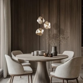 Lampadario a sospensione LAVA su cavo 3xG9/8W/230V bronzo/beige fumé