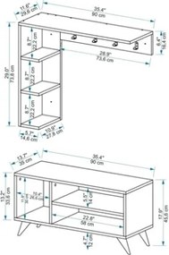 Mobile Ingresso Ad Angolo Con Appendiabiti E Scarpiera Effetto Legno E Antracite Samle