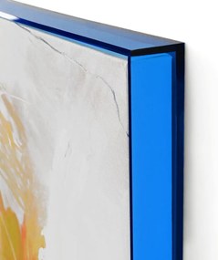 Quadro con elementi dipinti a mano 102x102 cm Confidential Blue - Malerifabrikken