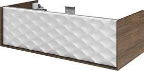 Mobile da bagno sospeso sotto lavabo L 105 x H 32 x P 48 cm laccato lucido, 1 cassetto SENSEA Neo