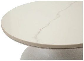 Tavolino rotondo con piano in ceramica ø 40 cm Fush - Mauro Ferretti