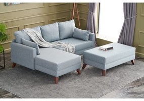 Divano angolare azzurro (angolo sinistro) Bella - Balcab Home