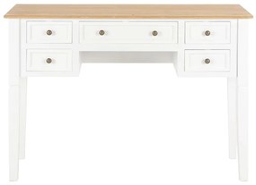 Scrivania bianca 109,5x45x77,5 cm in legno