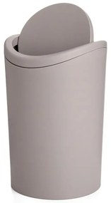 Pattumiera bagno in polipropilene tortora 6 Lt con coperchio basculante
