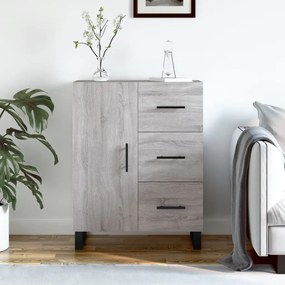 Credenza grigio sonoma 69,5x34x90 cm in legno multistrato