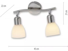 JUST LIGHT. 11952-55 - Faretto KARO 2xE14/40W/230V cromo opaco