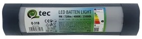 Lampada LED sottopensile QTEC LED/9W/230V 30 cm nero