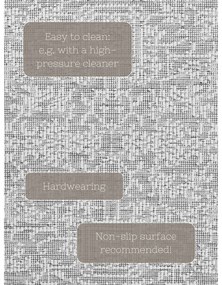 Passatoia da interno ed esterno grigia/avorio 80x250 cm Duet Kona – NORTHRUGS