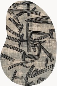 Tappeto jacquard lavabile da interno-esterno dalla forma organica Kanji