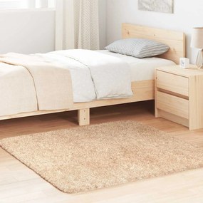 Tappeto Shaggy A Pelo Lungo Navarra Beige 120x120 Cm Poliestere /