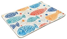 Tappeto da bagno con motivo di pesci colorati Colour Fish, 60 x 40 cm - Foutastic
