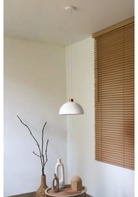 Duolla - Lampada a sospensione con cavo IRONLINE 1xE27/15W/230V Ø 27 cm bianco/rame