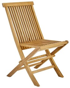 Sedia da giardino senza cuscino Antea NATERIAL pieghevole 2 posti in teak, seduta in teak marrone, set da 2 pezzi