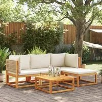 Set Divano da Giardino 5 pz con Cuscini Legno Massello Acacia 3278918