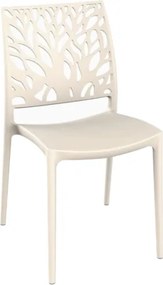 Sedia per interno o esterno impilabile Crema - ALEA 2 sedie
