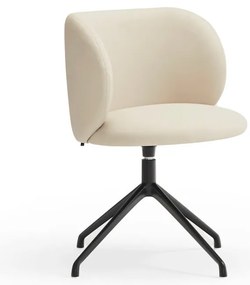 Sedia da pranzo beige in imbottito Mogi – Teulat