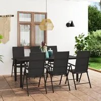 Set da Pranzo da Giardino 7 pz Nero cod mxl 40923