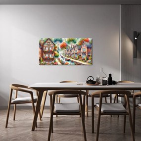 Quadro su tela – Strada con fiori