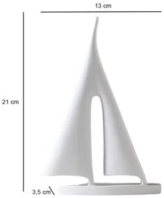 Decorazione da tavolo 21 cm resina/bianca