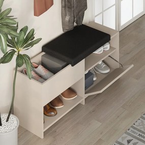 Scarpiera crema con panca Romi - Marckeric