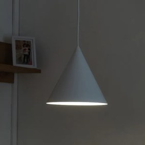 Lampada a sospensione con cavo ETNA II 1xE27/15W/230V Ø 18,5 cm bianca