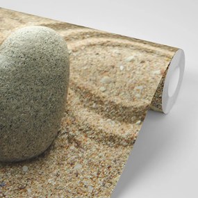 Carta da parati – Pietra Zen a forma di cuore