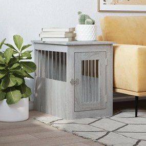 Gabbia Cani Da Arredamento Grigio Sonoma 45x62x59cm Multistrato /
