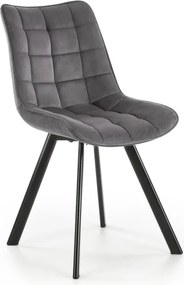 Sedia da pranzo COMORO 1 pz grigio scuro