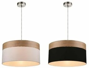 Lampadario DKD Home Decor Bianco Nero Multicolore Argentato Naturale Metallo 50 W Scandi 220 V 30 x 40 cm 38 x 38 x 25 cm (2 Un