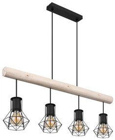 Globo 54017-4H3 - Lampadario a sospensione con filo PRISKA 4xE27/40W/230V