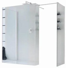 Box doccia walk-in wens L 68 x H 200 cm, vetro 6 mm bianco