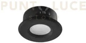 Daft faretto da incasso nero ip44 d.8,4cm attacco gu10