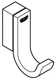 GROHE 41039AL0 - Gancio per accappatoio SELECTION 5,2 cm × 1,5 cm × 4,4 cm grafite
