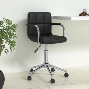 Sedia Da Ufficio Girevole Nera İn Similpelle /