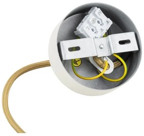 Argon 8451 - Lampadario a sospensione con filo ALMIROS 1xE14/7W/230V diametro 12 cm alabastro bianco/oro