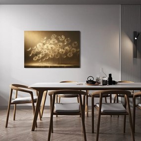 Quadro su tela – Soffioni nel bagliore dorato