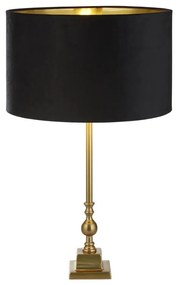 Searchlight EU81214BK - Lampada da tavolo WHITBY 1xE27/10W/230V nero/oro