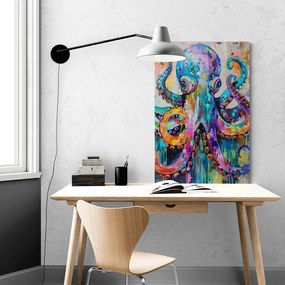 Quadro su tela – Polpo con imitazione di pittura