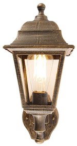 Lampada da parete antica dorata IP44 con sensore di movimento - Capital