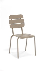 Set di 4 sedie da giardino in metallo marrone-beige Alicante - Ezeis