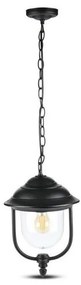 Lampadario da esterno a sospensione con catena 1xE27/60W/230V IP44 nero