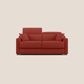 Amber divano letto matrimoniale in tessuto smacchiabile T05 rosso 211 cm (mat. 160x197)