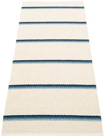 Passatoia da interno/esterno blu/color crema 70x180 cm Olle Blue Vanilla – Pappelina