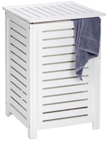 Cesto portabiancheria in legno bianco 56 l Oslo - Wenko