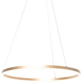 Lampada a sospensione oro 80 cm con LED e dimmer - ANELLO